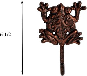 Crochet mural pour manteau grenouille en fonte au design vintage, crochets simples en bois pour décoration intérieure et vêtements utilisés pour porte-manteau - Product Image 5