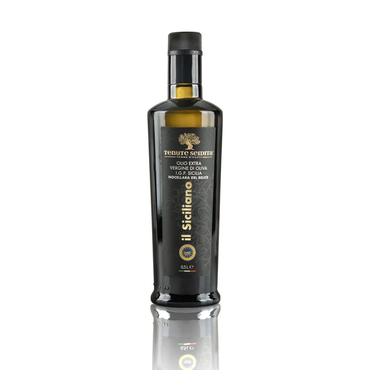Beste italienische PGI-zertifizierte kalt gepresste Glasflasche 500ml natives Olivenöl extra gourmet
