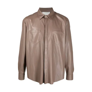 Meilleur design Chemises en cuir pour hommes best-seller en ligne/Tenue décontractée à bas quantité minimale de commande Chemises confortables pour hommes au style unique - Product Image 5