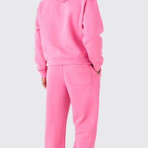 Conjunto de sudadera con capucha y pantalones de chándal de gran tamaño con estampado personalizado para hombre de primera calidad, chándal informal con hombros caídos para invierno - Product Image 3
