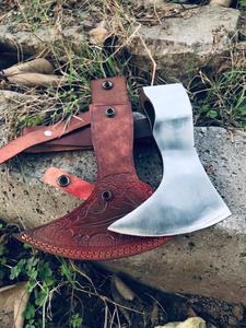 Handmade Custom Industrial Grade Viking Bearded <b>Axe</b> Stainless Steel Damascus Carbon Steel with <b>Wood</b> Handle for Camping Cutting - Product Image 6