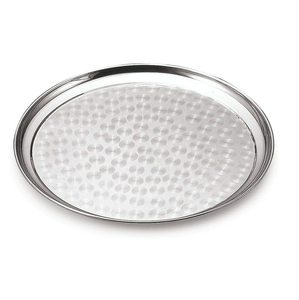 Plateau de service en aluminium Plateau décoratif en métal noir Centre de table élégant et décor de table design sculpté - Product Image 2