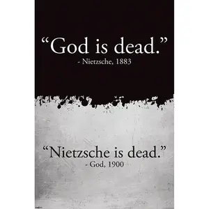 Affiche sur toile « Dieu est mort, Nietzsche est mort » pour décoration murale - Product Image 2