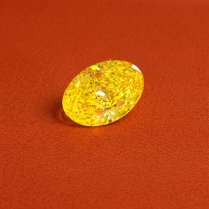 Diamant ovale jaune vif fantaisie cultivé en laboratoire certifié IGI, 2,00 carats, VS1 VS2, pierre précieuse en vrac pour la fabrication de bijoux, commerce de gros - Product Image 2