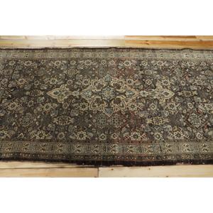 พรมวินเทจขนาด 3.9x11.5 ฟุต, พรมตุรกีแบบยาว, พรมโมร็อกโกสีน้ำตาลน้ำเงิน - Product Image 3