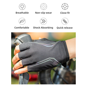 New Design <b>Half</b> Finger Men Women Hand Protection Anti <b>Slip</b> Breathable Cycling <b>Half</b> Finger Gloves - Product Image 2