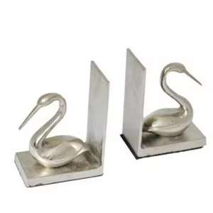 Modern <b>Office</b> & Home Desk Organizer Bookends with Animal Sculpture Crafts Metal Base Bookend for <b>Bookshelf</b> Decor - Product Image 5
