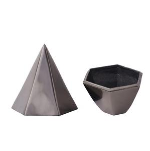 ชามอลูมิเนียมใส่ผลไม้แบบแห้งพร้อมส่งรูปทรงเรขาคณิตสีทองทำจากโลหะภาชนะหวานและลูกกวาด - Product Image 6