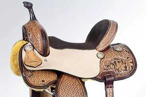 Selle de cheval anglaise et occidentale de qualité supérieure | Selle de plaisir et de sentier en cuir de cow-boy avec arbre en bois | Équitation confortable - Product Image 3