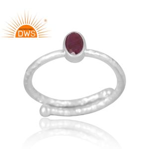 แหวนพลอยทับทิมธรรมชาติทำจากเงินสเตอร์ลิง925ขายดีเครื่องประดับตามสั่งสำหรับเป็นของขวัญสำหรับผู้หญิง - Product Image 1