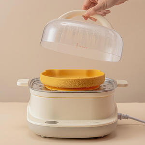 Assiette en silicone en forme d'ours avec ventouse antidérapante, sans BPA, pour l'alimentation et l'apprentissage des tout-petits - Product Image 1
