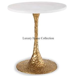 Mesa de café elegante resistente de metal con sombra de oro rosa y suministros de muebles de sala de estar al precio más bajo con logotipo personalizado - Product Image 5