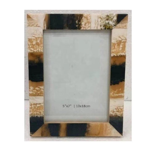 Customizable Logo New Design Photo <b>Frame</b> Handmade Wholesale White Cream and Golden Horn <b>Frames</b> Latest Arrival - Product Image 5