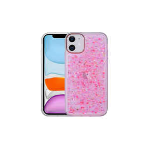 Coque de téléphone rigide de luxe à motif pailleté JoieCreatif pour iPhone 11 compatible 7 Plus 14 Plus 13 Pro Max - Housse de protection - Product Image 1