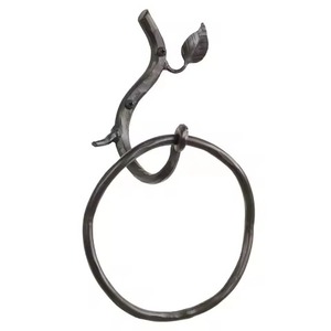 Hand Forged Leaf Metal <b>Towel</b> Ring Holder Durable Modern Iron Handmade <b>Towel</b> Holder for Kitchen - Product Image 1