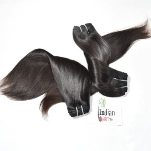 ผมแท้จากอินเดียแบบตรง 100% ขายส่งแบบมัด  ผมสองชั้น  จัดเรียงเกล็ดผม  แบบดิบ  ไม่ผ่านการแปรรูป  สำหรับส่งออก - Product Image 2