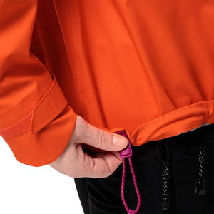 Vente chaude Veste coupe-vent zippée pour femmes Fabriqué en usine Panneau de contraste respirant Poches de capuche attachées Traitement fini - Product Image 4