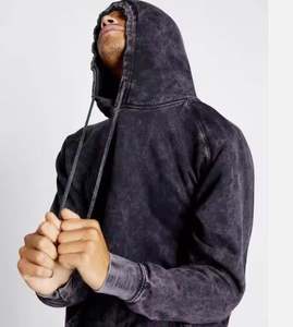 เสื้อมีฮู้ดของผู้ชายเสื้อมีฮู้ดสำหรับผู้ชายเสื้อคอตตอนออร์แกนิกฟอกซีดซีดซีดซีดซีดซีดซีดแบบย้อนยุค - Product Image 1