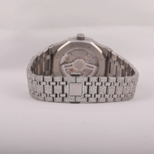 VVS Clarity Premium Lab Grown Diamond Reloj de lujo Ocasiones formales Diseño impresionante Movimiento dual ETA Banda de acero inoxidable 3BAR - Product Image 4