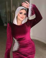 Abaya de Dubaï traditionnelle sirène à épaules dénudées, en soie à sequins, infroissable, à manches longues, pour la prière