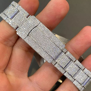 Stainless Steel Analog Display Moissanite <b>Diamond</b> VVS Clarity Iced Out Business Crystal Dial <b>Watch</b> with MIYOTA Movement Unisex - Product Image 2