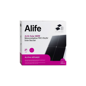 แผงโซลาร์เซลล์ ALife Solar 460W โมโนคริสตัลไลน์ PERC เกรด A ได้รับการรับรองมาตรฐาน TUV พร้อมแผ่นหลังสีขาว - Product Image 2