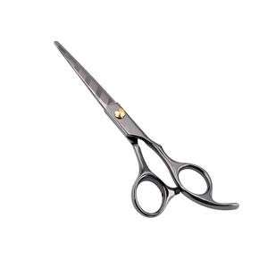 Tijeras de corte de pelo de peluquero de alta calidad con pulido de espejo, tijera de salón de belleza con reposapiés fijo, mango de plástico - Product Image 1