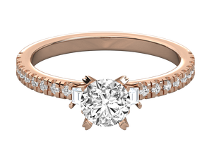 Anillo de Compromiso de Plata de Ley S925 con Diamantes, Certificado IGI, Chapado en Oro de 14K, Corte Brillante, Regalo Clásico para Aniversario de Bodas - Product Image 6