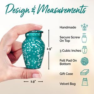 Petite urne de crémation pour les cendres humaines Hommes et femmes-Urnes de souvenir métalliques fabriquées à la main pour les cendres - Product Image 4