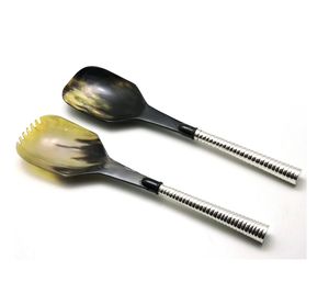 Ensemble de couverts à salade en bois naturel avec logo personnalisé et poignée en résine outils d'ustensiles de cuisine pour mélanger salade soupe fruits épicés - Product Image 6