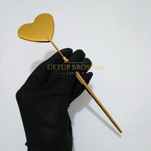 Nuevo estilo de espejo de acero inoxidable con logotipo personalizado, iluminado, de un solo bolsillo, para extensión de pestañas, diseño de corazón, agarre de diamante, oro plasma. - Product Image 6