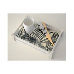 Bandeja de servicio de esmalte blanco personalizada Meena impreso equipo doméstico plato personalizado Natural Plato decorativo Venta caliente - Product Image 1