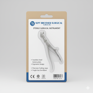 Rongeur osseux orthopédique en acier inoxydable, instrument chirurgical réutilisable, autoclavable, fabricant OEM - Product Image 5