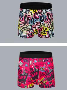 Boxers pour hommes tendance, confortables, doux, élégants, imprimés, décontractés et polyvalents, sous-vêtements pour hommes - Product Image 3