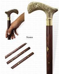 Bâtons de marche pliants manche en métal avec bois de haute qualité marche malade - Product Image 6