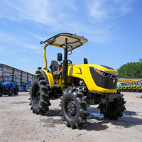 Tracteur à roues motrices de 50 CV pour toutes les exploitations agricoles, jaune, personnalisé