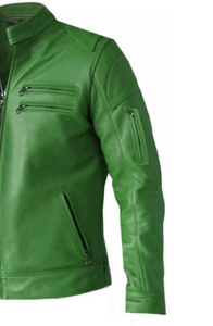 Colección de invierno Warm Up Pure Leather Motorbike Chaqueta de cuero elegante para hombres - Product Image 5