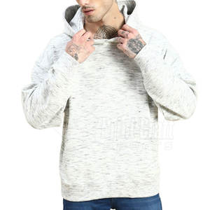 Sudaderas con capucha de gran tamaño de nuevo diseño de alta calidad, cuello con capucha de Color sólido teñido liso para la temporada de invierno de talla grande - Product Image 1