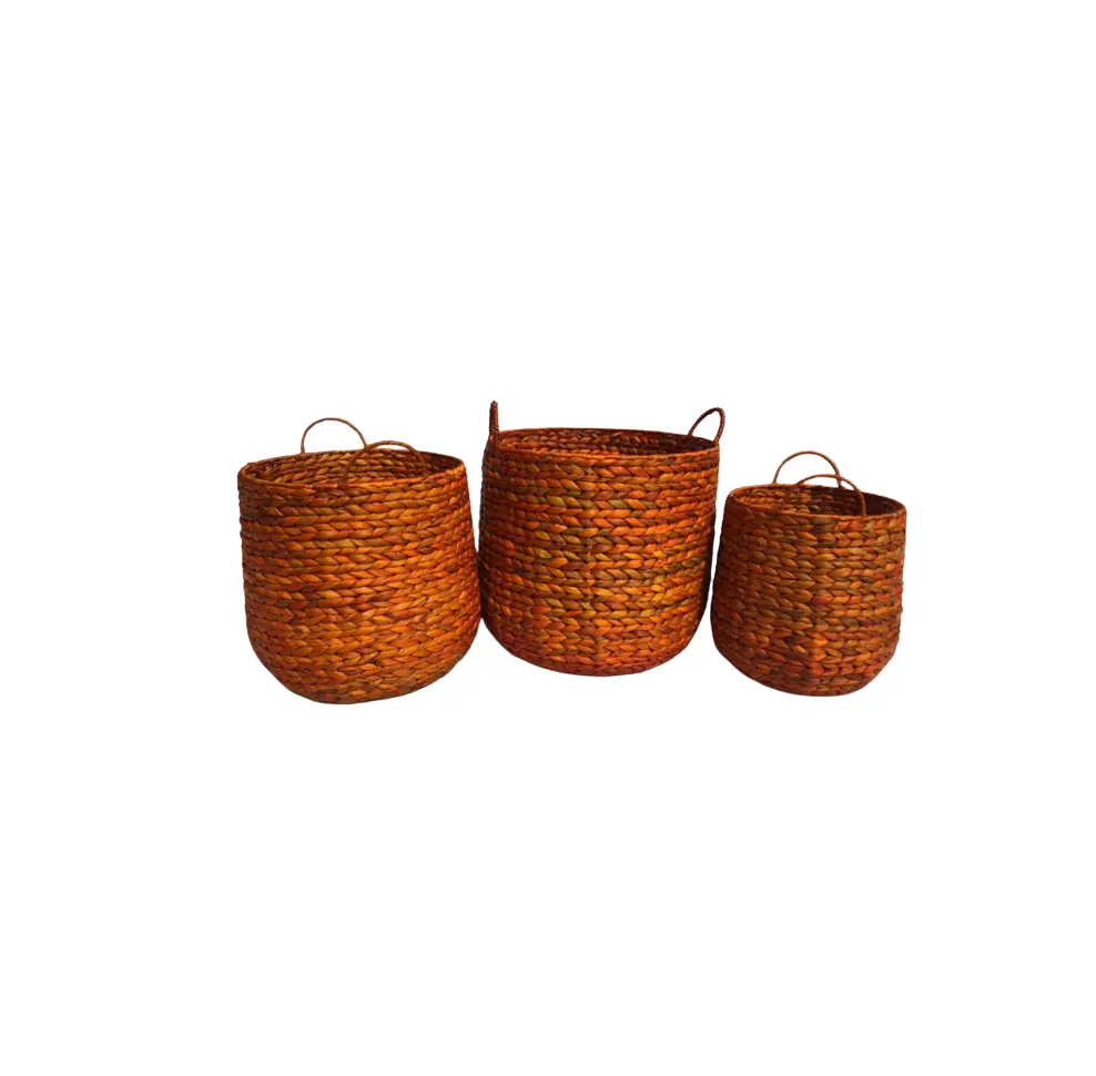 Meilleure vente de panier de rangement en jacinthe d'eau-grand panier de rangement en jonc de mer pour conteneur de stockage en osier jardin maison hôtel artisanat