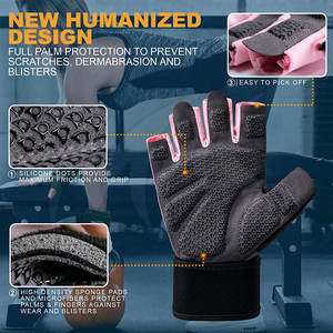 Guantes de Neopreno de Medio Dedo para Gimnasio, Correr, Deportes, Fitness, Entrenamiento, Levantamiento de Pesas, Protección de Agarre - Product Image 3