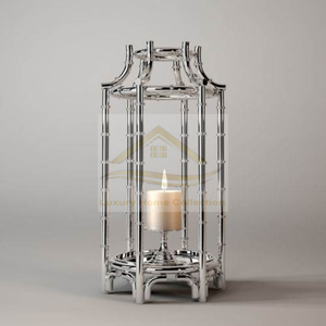Fancy Modern New Arrival Antler Shape Candle Wax and Stick Holder <b>Lanterns</b> Ad Other Holder <b>Silver</b> Color Made of Aluminum Cast - Product Image 5
