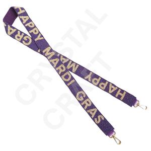 Sangle de sac à main en perles de forme et de conception personnalisées Sangles de sac en perles de rocaille en or blanc personnalisées pour sacs - Product Image 6