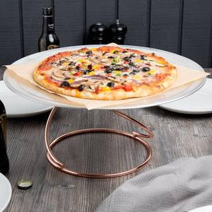 Juego de 4 soportes de hierro negro para pizza, vajilla de metal sólido para artículos de hotel elegantes y uso de cocina elegante, perfecto para pizza y pastel - Product Image 6