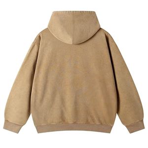 Pulls à capuche en molleton de coton lavé personnalisés pour hommes Sweatshirts lourds pour des journées d'hiver confortables - Product Image 2