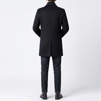 Manteau long ample en velours côtelé pour homme, simple boutonnage, col classique, mode hiver, décontracté et professionnel pour le quotidien