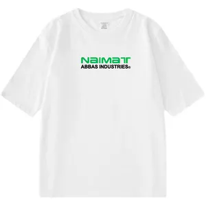 티셔츠 280gsm 퓨어코튼 헤비 화이트 남성용 라운드 칼라 루즈핏 반팔 남성용 티셔츠 로고