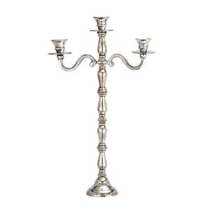 Candelabro Alto de Siete Brazos Plateado con un Hermoso Diseño Pulido para Decoración del Hogar y Exhibición de Eventos - Product Image 4