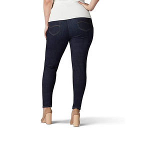 Pantalones Vaqueros de Algodón de Cintura Alta para Mujer, Estilo Casual, Bolsillo con Estampado Personalizado, Mejor Precio, Pantalones de Alta Costura OEM - Product Image 3