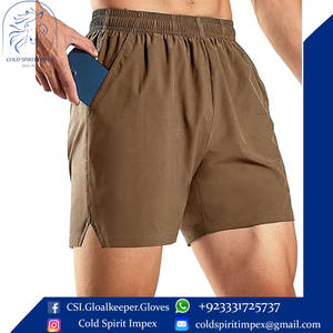 กางเกงขาสั้นผ้าโพลีเอสเตอร์สำหรับผู้ชายกางเกงขาสั้นผ้าย้อมสีพื้นแห้งเร็วสำหรับเล่นเซิร์ฟวิ่งเล่นยิมฟิตเนส - Product Image 5