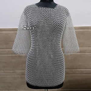 Camisa Medieval de Cota de Malla de Aluminio Ligera, Armadura de Anillos de 10 mm, Ideal para Cosplay, Disfraz de Fiesta para Mujer - Product Image 1